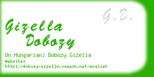 gizella dobozy business card